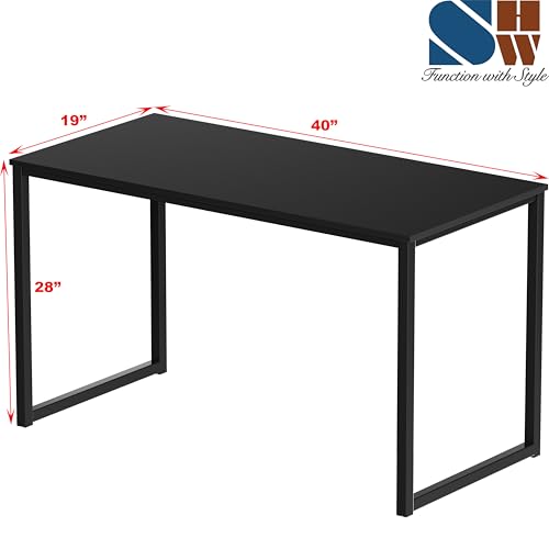 SHW 40-Inch OD-11A-K Computer Desk 19"D x 40"W x 28"H Black
