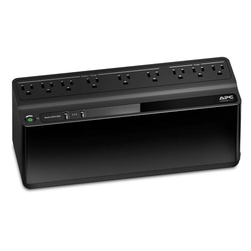 APC 850VA BE850G2 Uninterruptible Power Supply 450 Watts 120V 9 Outlets Tower Black