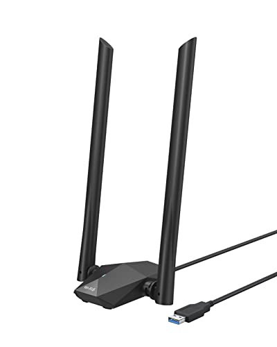 BrosTrend USB WiFi 6 Adapter 1800Mbps IEEE 802.11ax/ac/n/a 5GHz, IEEE 802.11ax/n/g/b 2.4GHz USB 3.0