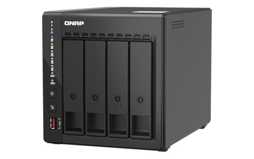 QNAP Desktop Size TS-453E-8G-US Diskless NAS 4 Bay with Intel Celeron J6412, 8GB DDR4 RAM, Dual 2.5GbE