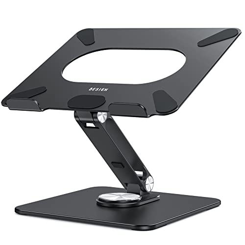 BESIGN LSX7 Tower Ergonomic Adjustable Laptop Stand with Clip Holder, Black