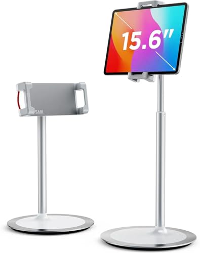 SAIJI 13.6in x 8in x 3in S3E-S Adjustable Aluminum Stand for Tablets and Phones
