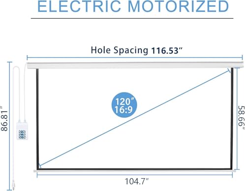 Kayle 120" 16:9 Automatic Motorized Projector Screen