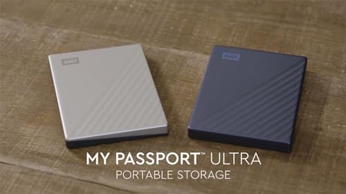 WD 2TB My Passport Ultra Portable External Hard Drive USB 3.0 USB-C WDBC3C0020BBL-WESN