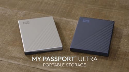 WD 2TB My Passport Ultra Portable External Hard Drive USB 3.0 USB-C WDBC3C0020BBL-WESN