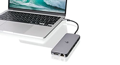 IOGEAR 6.3" x 3.6" x 0.7" GUD3C4K3P USB Type C Docking Station with 11 Ports, 2 HDMI, 100W Power Delivery