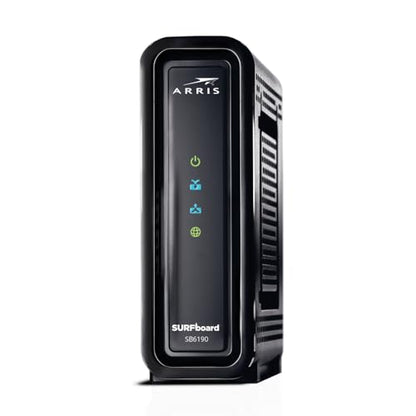 ARRIS 1 Port SB6190 DOCSIS 3.0 Black Cable Modem with 1400 Mbps Max Downstream Speed
