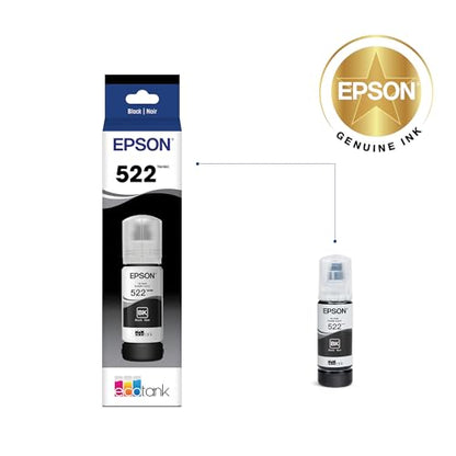 Epson 522 EcoTank Ink Bottle T522120-S High Yield 7500 Pages Black