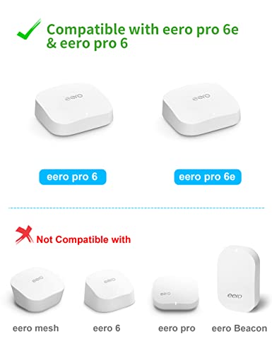COOLWUFAN 3 Count TE007_eero_pro6_mount_3P Wall Mount Holder for eero Pro 6/6E Tri-Band WiFi 6 System