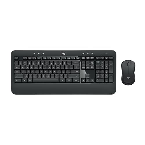 Logitech 104 Keys QWERTY Wireless Keyboard and Mouse Combo Model 920-012585 Windows Operating System Black