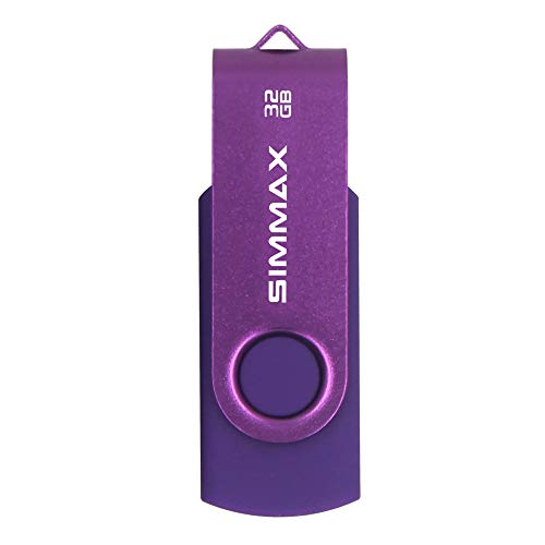 SIMMAX 32GB QD-SMFMIX-JZ32GB-PURPLE USB 2.0 Flash Drive 32GB Storage Capacity Lightweight 9-11 MB/s Write Speed 18 MB/s Read Speed