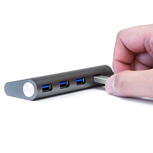 Kingwin 4-Port USB 3.0 Hub KSG-400, 5Gbps Data Transfer Rate, Aluminum Enclosure, Compatible with Windows and Mac