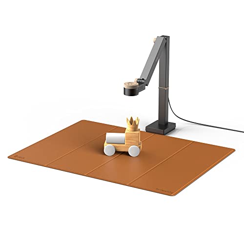 CZUR 15.5" x 5.1" Fancy Pad - Black and Brown Dual-Side Visualizing Pad for Document Cameras
