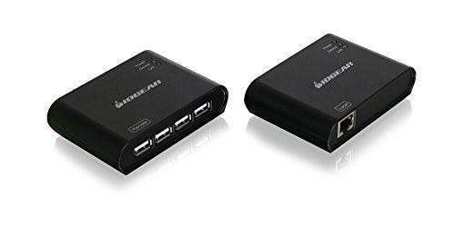 IOGEAR USB 2.0 4 Port USB Extender GUCE64 480Mbps Cat5 Cat5e Cat6 Ethernet