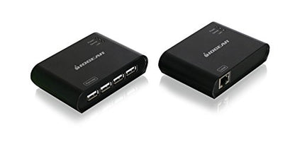 IOGEAR USB 2.0 4 Port USB Extender GUCE64 480Mbps Cat5 Cat5e Cat6 Ethernet