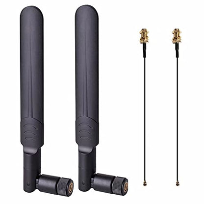 QUEENTI 8dBi Dual Band Wi-Fi Antenna 2.4GHz-5.8GHz Omni-Directional 4 Count
