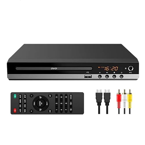 METRICSQUARE DVD Player 1080P HDMI AV Output Compact