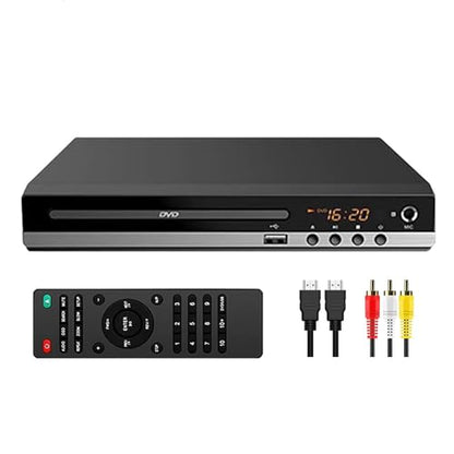 METRICSQUARE DVD Player 1080P HDMI AV Output Compact
