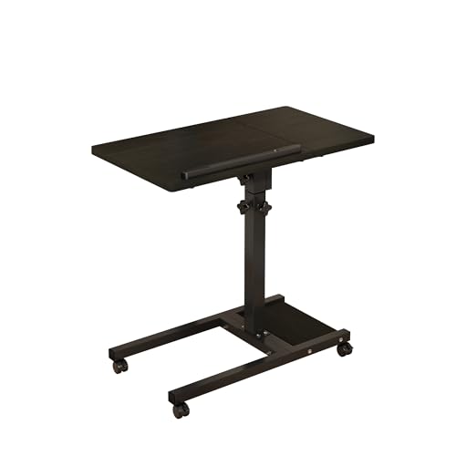 TigerDad 11.81 x 13.27 inches QQ-111 Overbed Table Adjustable Height Indoor Use Metal and Engineered Wood