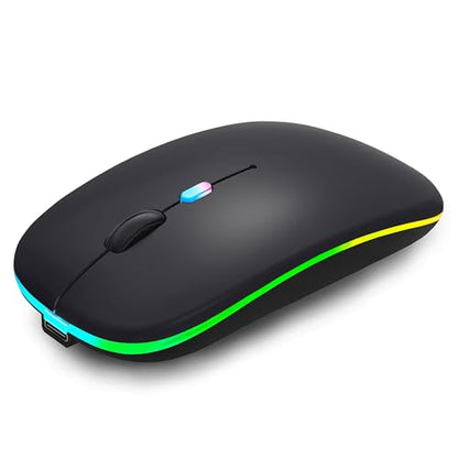 WREANU Wireless Bluetooth Mouse Dual Mode BT 3.0/5.2 2.4G Compact Portable Mice