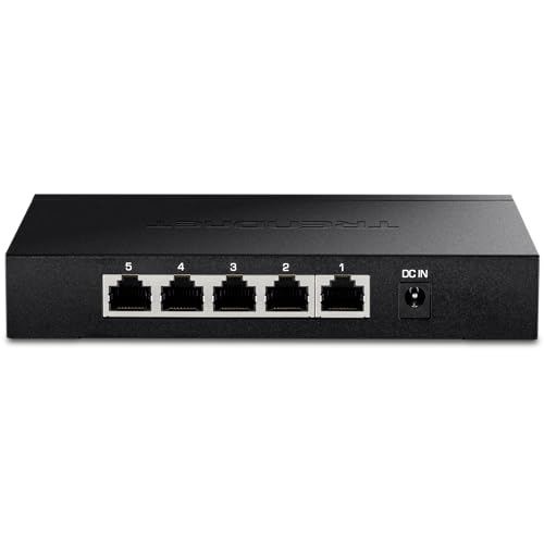 TRENDnet 5-Port Unmanaged Network Switch TEG-S350 5 Ports 1000Megabits/Sec 220Volts Metal