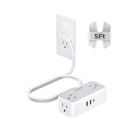 TESSAN 5 FT Extension Cord Model TS-1020-C with 4 AC Outlets and 3 USB Ports