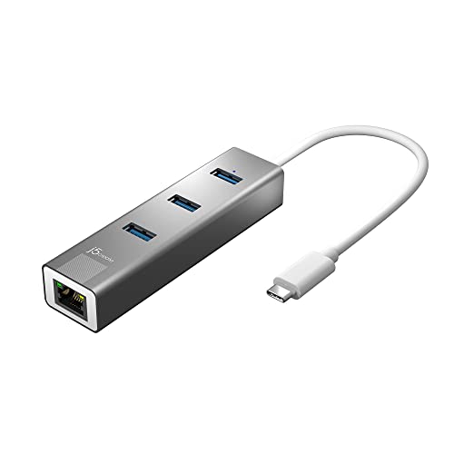 j5create USB-C 3-Port HUB + Gigabit Ethernet Adapter JCH474