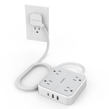 TESSAN 5FT TS-102-C-SP 4 Outlets 3 USB Ports Surge Protection