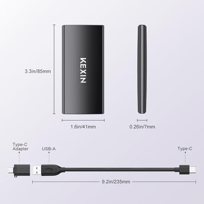 KEXIN 256GB External Solid State Drive USB 3.0 Portable SSD KEXIN-256GB-EXT-SSD