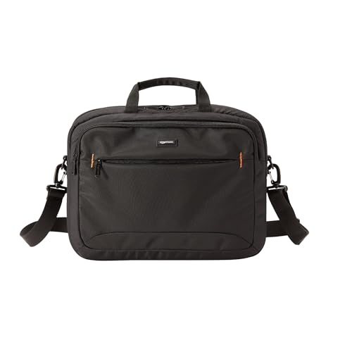 Amazon Basics 15.6" Laptop Bag Black Polyester 2 Compartments 3 Pockets