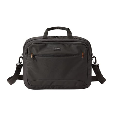 Amazon Basics 15.6" Laptop Bag Black Polyester 2 Compartments 3 Pockets