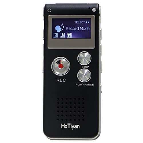 HoTiyan 1.1 Inches H-10001 Digital Voice Recorder USB 2.0 MP3/WAV Audio Recorder