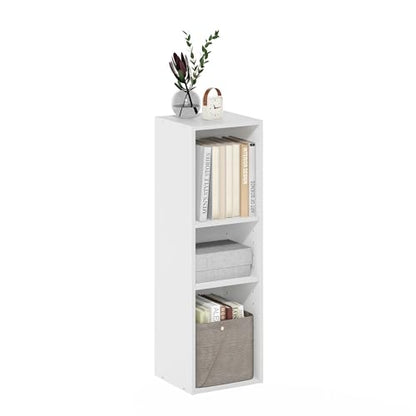 Furinno Fulda 3-Tier Bookcase Model Number 22287 Dimensions 9.29 x 9.84 x 31.5 inches Weight Capacity 80 Pounds