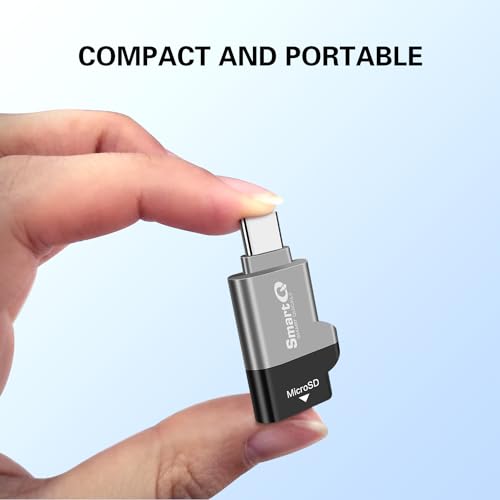 SmartQ 1.35" x 0.87" C352 MicroSD Card Reader with USB 3.0 Type C Connectivity - Supports MicroSD, microSDHC, microSDXC