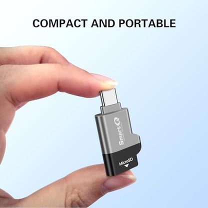 SmartQ 1.35" x 0.87" C352 MicroSD Card Reader with USB 3.0 Type C Connectivity - Supports MicroSD, microSDHC, microSDXC