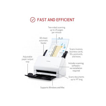 Canon imageFORMULA R30 Document Scanner USB 600 dpi 10W 24 Bits ADF