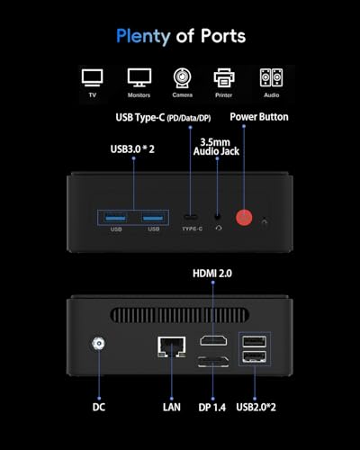 QAZIPO Mini PC JNC15 4K Display Intel Pentium Gold 6500Y 3.4GHz 16GB RAM 256GB SSD Educational Computing System