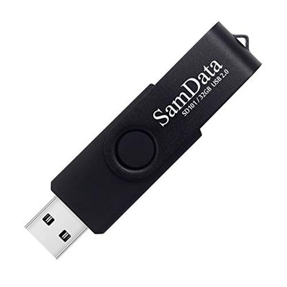 SamData 32GB USB Flash Drive 2 Count USB 2.0 High-Speed Read/Write Memory Stick