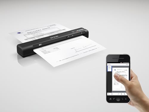 Epson WorkForce ES-60W Wireless Portable Document Scanner B11B253201 1200dpi Color Scanner