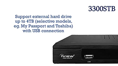 iView 3300STB 23-Pin Digital Converter Box with HDMI, USB Interface, 4 Channels