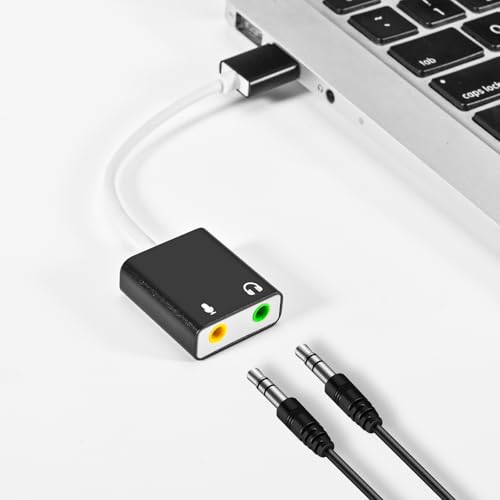 QAJOPFN USB Audio Adapter S1 Stereo 7.1 External Sound Card