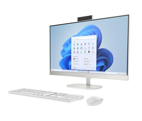 HP 27 inch AIO Desktop PC, FHD 1920x1080, Touchscreen, IPS, AMD Ryzen 5 7520U