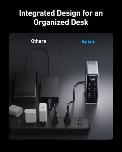 Anker 14-Port Docking Station A83B6, 160W Power Output, 10Gbps Data Transfer, Dual HDMI, USB-C