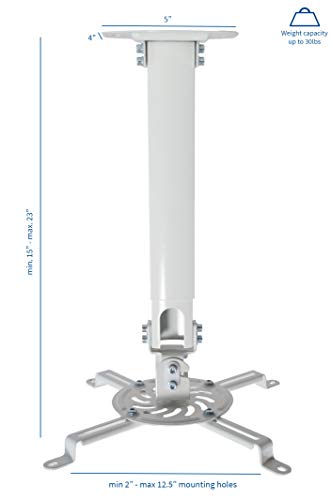 VIVO 1.0 Count MOUNT-VP02W White Ceiling Mount for Projectors