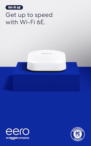 Amazon eero Pro 6E Mesh WiFi Router 2.5 Gbps Coverage 2000 sqft 100+ Device Support Wifi 6E