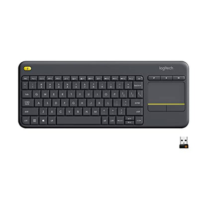 Logitech K400 Plus Wireless Touch Keyboard 84 Keys QWERTY Touchpad Black