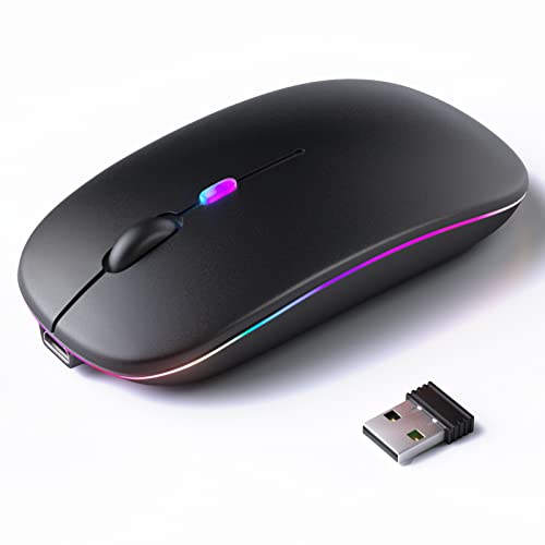 KANMABPC Wireless Bluetooth Mouse 4.4" x 2.3" Ambidextrous 33ft Range PC