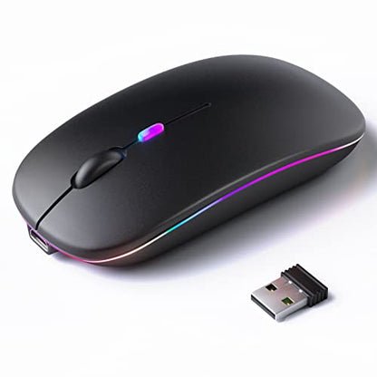 KANMABPC Wireless Bluetooth Mouse 4.4" x 2.3" Ambidextrous 33ft Range PC