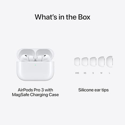 Apple AirPods Pro 3 Wireless Earbuds MFHP4LL/A 128KHz 4.5ms In-Ear Audio Device