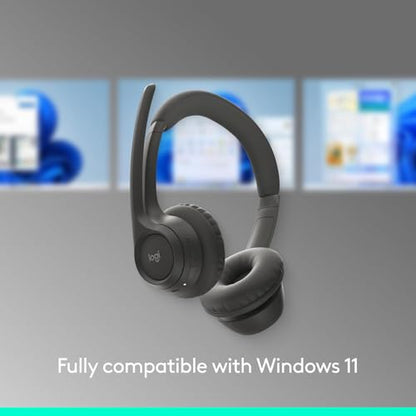 Logitech Wireless Headset 981-001468 Bluetooth 5.3 20 Hours Battery Life, Active Noise Cancellation, On-Ear Audio Device